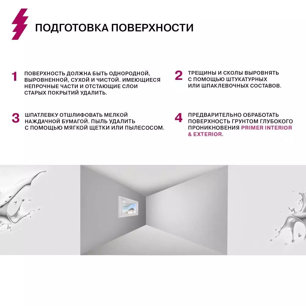 Olsta Wall&Ceiling Краска акриловая водно-дисперсионная для стен и потолков