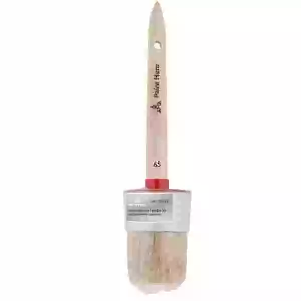 Paint Here Кисть 1050-65 круглая Профи натуральная щетина, деревянная ручка (65мм)