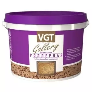 VGT Gallery Штукатурка роллерная декоративная с эффектом короеда, мелкозернистая