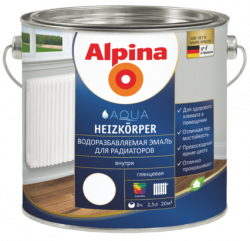 Alpina Aqua Heizkoerper Эмаль акриловая водоразбавляемая для радиаторов для внутренних работ