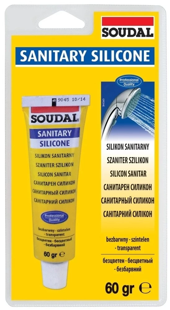 Soudal Sanitary Silikone Герметик силиконовый санитарный c повышенной стойкостью к воздействию влаги, грибка и плесени