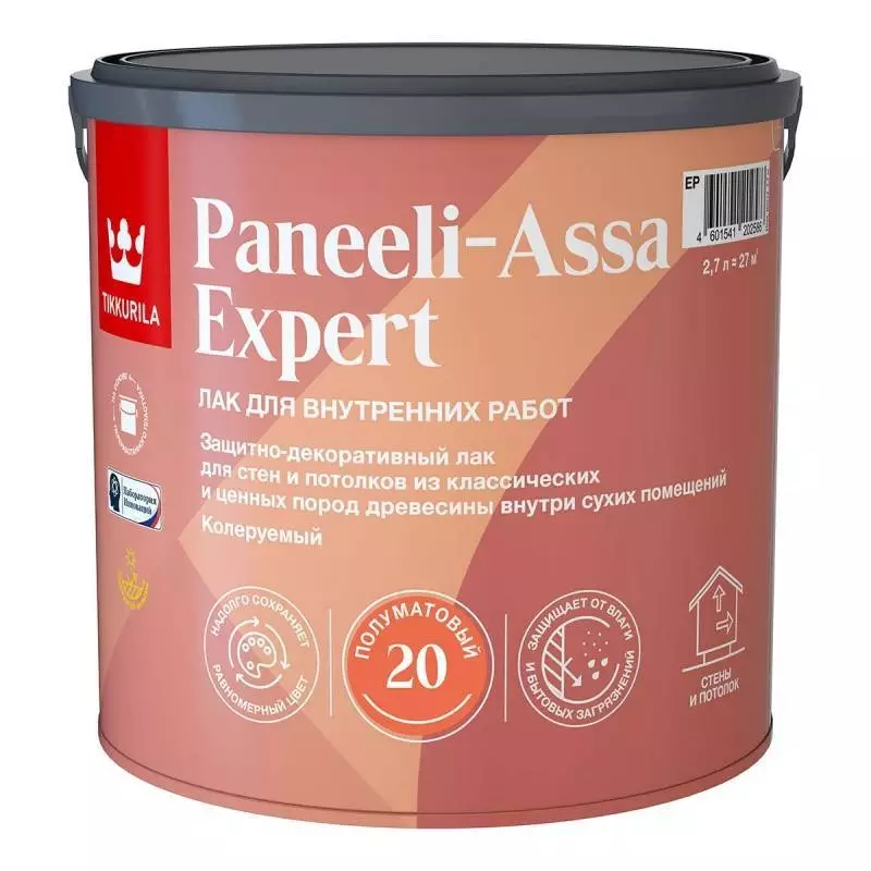 Tikkurila / Tikkivala Paneeli Assa Expert EP Лак для стен и потолков акриловый полуматовый