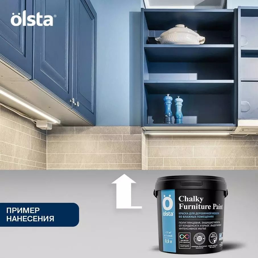 Olsta Chalky Furniture Paint Краска для деревянной мебели во влажных помещениях