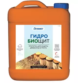 Оптимист C 402 пропитка ГИДРОБИОЩИТ для защиты древесины в грунте для наружных и внутренних работ