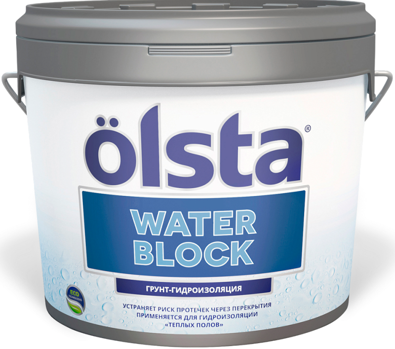 Olsta Waterblock Грунт-гидроизоляция для внутренних работ для влажных помещений