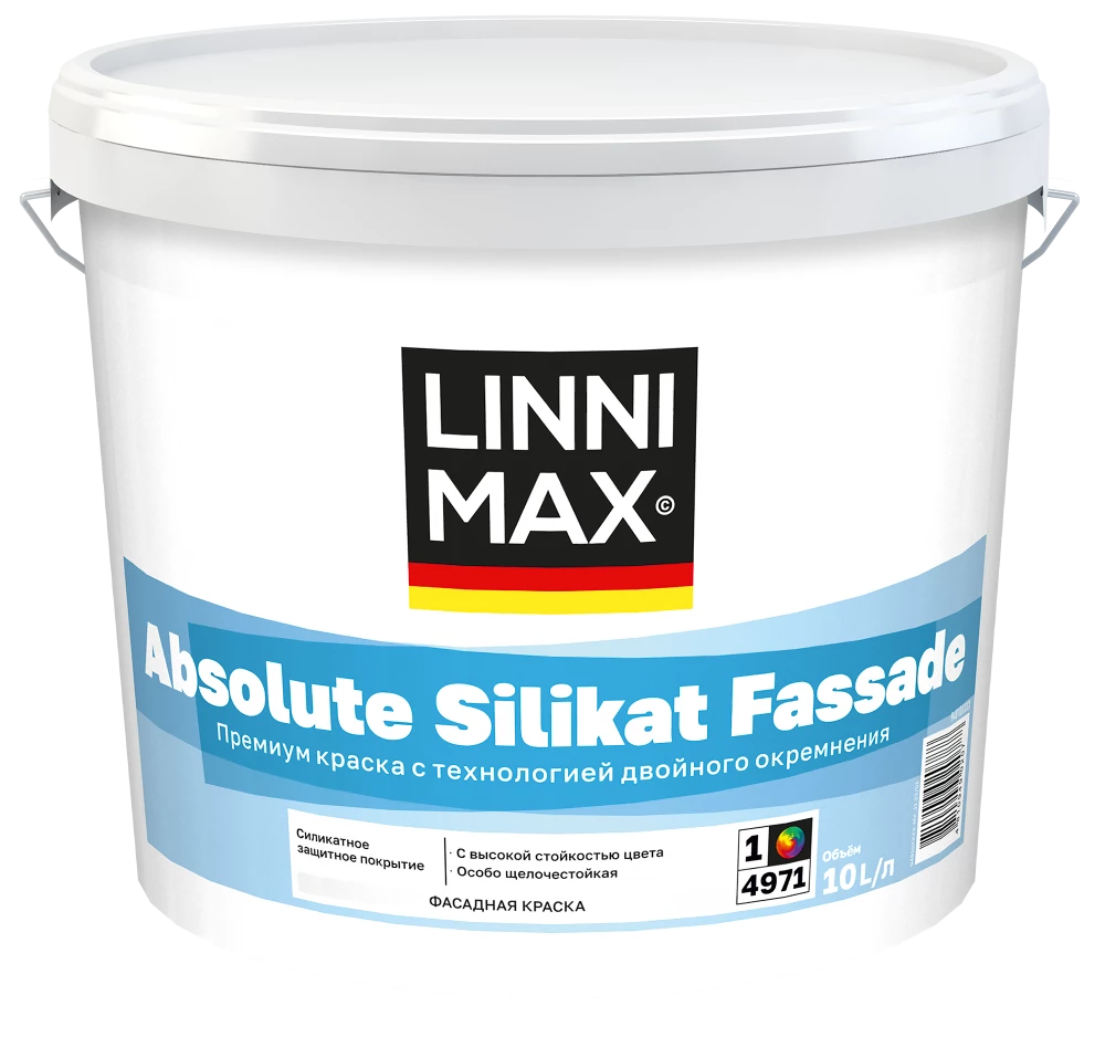 Linnimax Absolute Silikat Fassade Краска дисперсионно-силикатная атмосферостойкая для внутренних и наружных работ