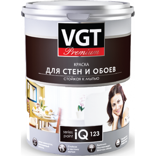 VGT Premium IQ 123 Краска моющаяся для стен и обоев