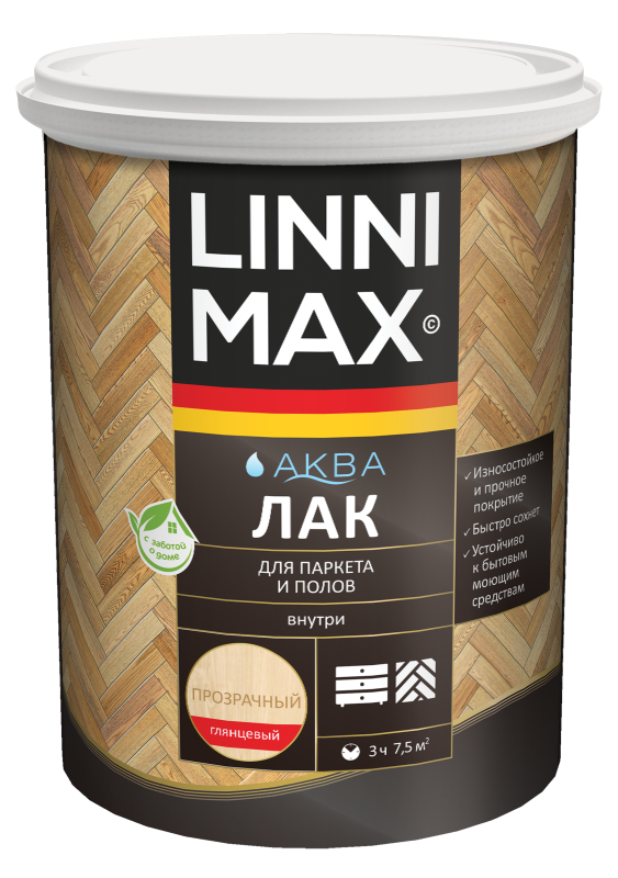 Linnimax Аква Лак для паркета и полов для внутренних работ