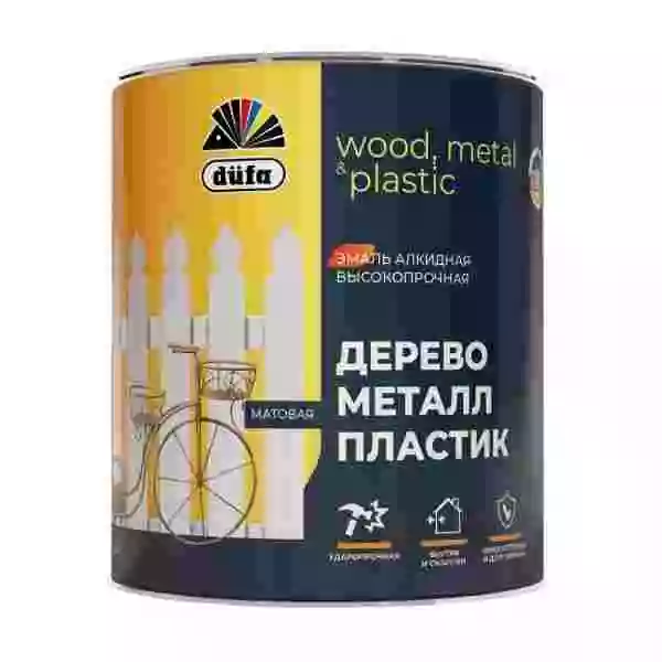 Dufa Эмаль алкидная для дерева, металла и пластика, матовая