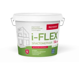Bayramix i-Flex Штукатурка эластомерная акриловая декоративная для отделки фасадов и интерьеров