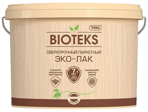 Текс Bioteks Эко-лак / Биотекс лак паркетный на акриловой основе сверхпрочый