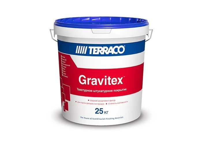 Terraco Gravitex Roller Структурная краска на акриловой основе c низкой текстурой типа "Шагрень"