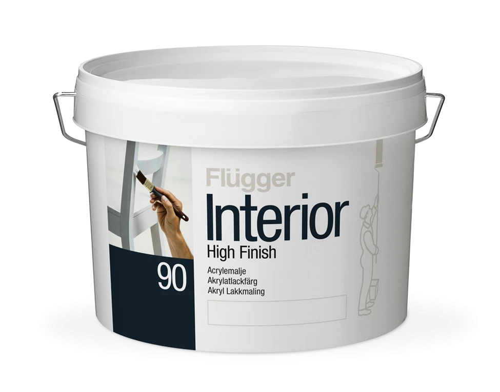 Flugger 90 Interior High Finish Эмаль для внутренних работ по дереву, глянцевая