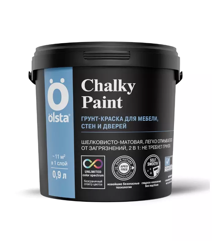 Olsta Chalky Paint Краска для мебели стен и дерва с добавлением грунта 2в1