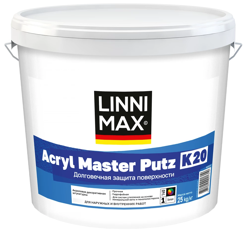 Linnimax Acryl Master Putz Штукатурка декоративная акриловая для наружных и внутренних работ