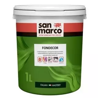 San Marco Fondecor Краска-основа для нанесения декоративных покрытий супермоющаяся для внутренних работ