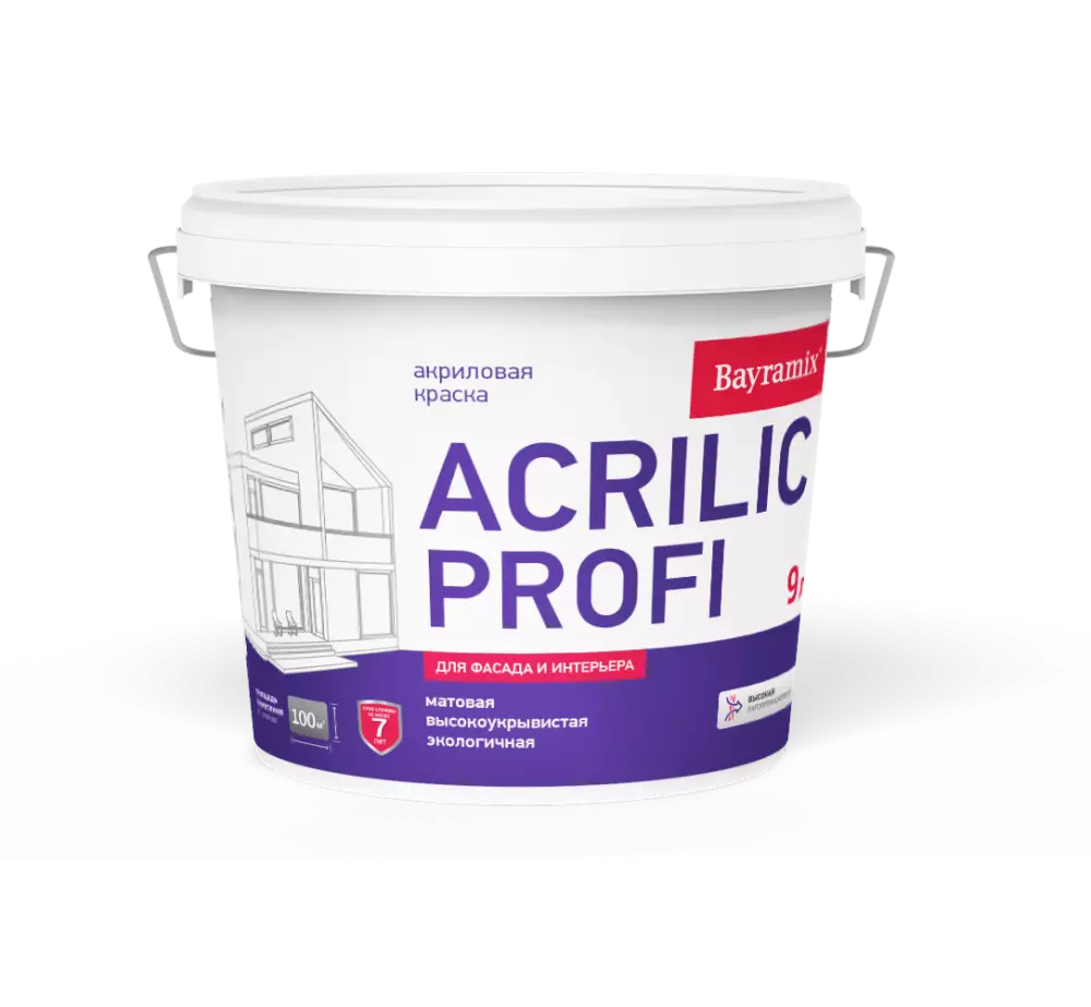 Bayramix Acrilic Profi Краска для фасадных и интерьерных работ по всем минеральным основаниям