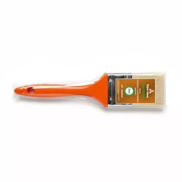 Paint Here Эконом Кисть 10020025 плоская с синтетическим ворсом (25мм)