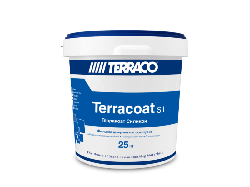 Terraco Terracoat Sahara Silicone Штукатурка фасадная декоративная на силиконовой основе, с эффектом "Шуба зернистая"