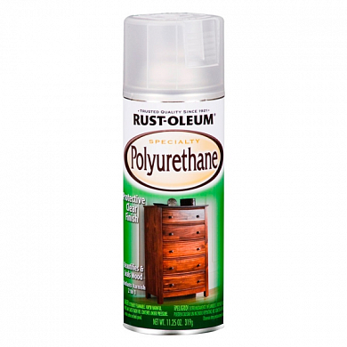 Rust-Oleum Specialty Polyurethane Spray Лак уретано-алкидный защитный для дерева и металла для внутренних работ