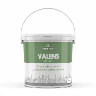Paint Here Valens Standart Краска акриловая для фасада высокопрочная
