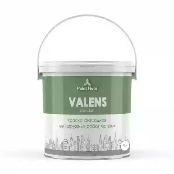 Paint Here Valens Standart Краска акриловая для фасада высокопрочная