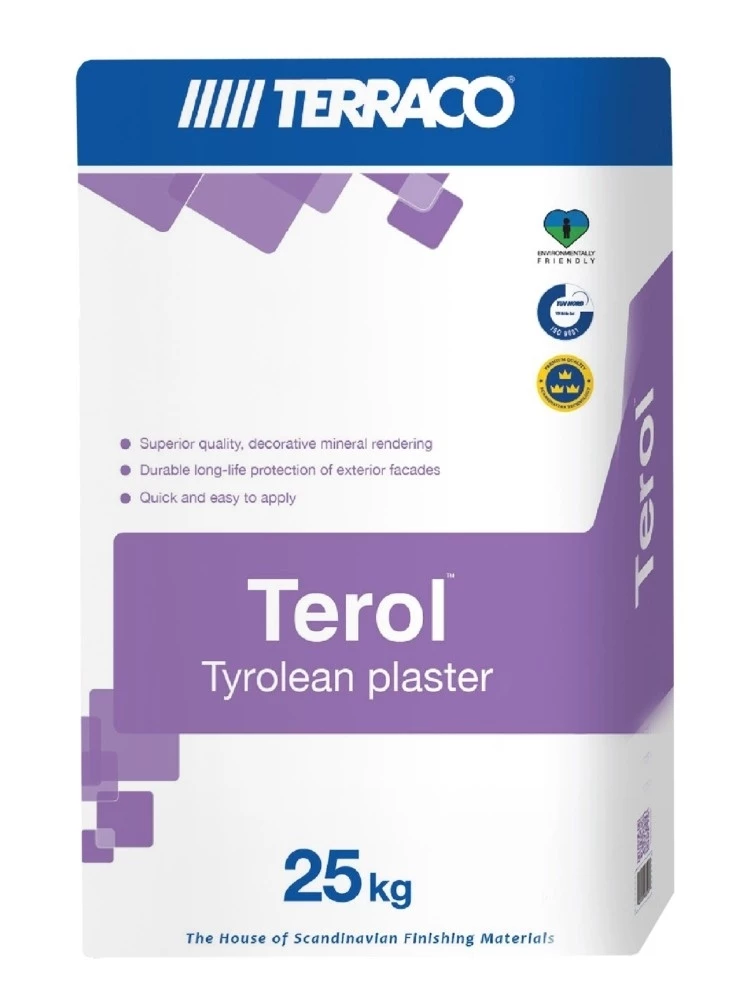 Terraco Terol Granule Минеральная декоративная штукатурка с зернистой текстурой типа "Шуба"