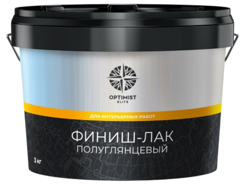 Optimist Elite D 702 / Оптимист Элит Финиш лак акриловый полуглянцевый, бесцветный