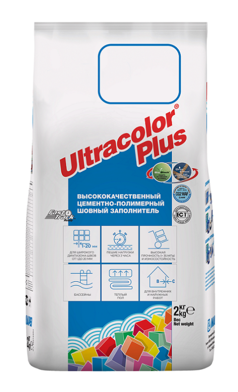 Mapei Ulracolor plus / Мапей Ультраколор плюс антигрибковый быстросохнущий заполнитель для швов шириной от 2мм-20мм