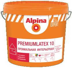 Alpina Expert Premiumlatex 10 Краска водно-дисперсионная для сухих и влажных помещений для внутренних работ