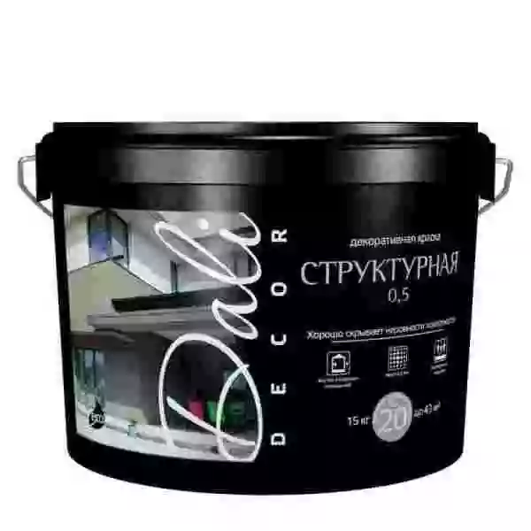 Dali-decor Структурная 0,5 краска декоративная для внутренних и наружных работ