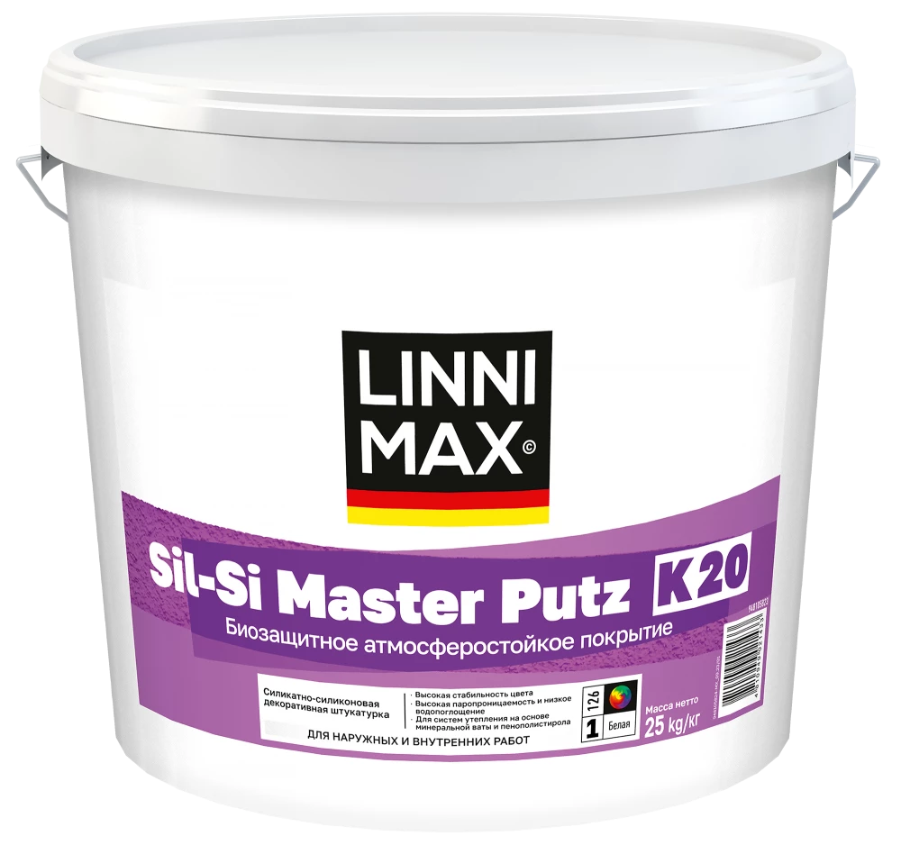 Linnimax Sil-Si Master Putz Штукатурка декоративная силикатно-силиконовая для наружных и внутренних работ