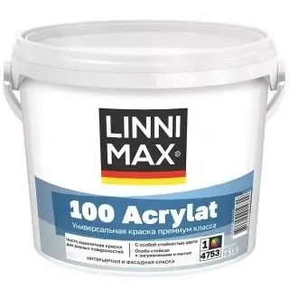 Linnimax 100 Acrylat Краска акриловая водно-дисперсионная для наружных и внутренних работ