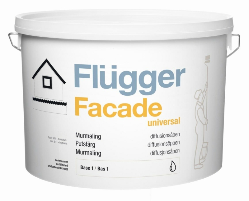 Flugger Facade Universal Краска для фасадов на водной основе, атмосферостойкая матовая