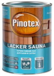 Pinotex Lacker Sauna 20 Лак термостойкий для бани и сауны полуматовый