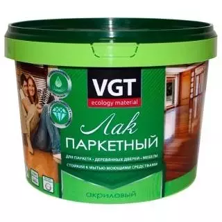 VGT Лак по дереву акриловый паркетный для пола, мебели внутри помещения