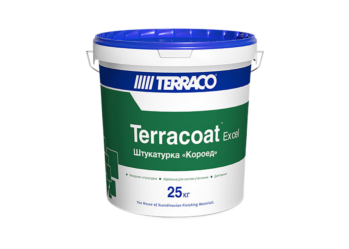 Terraco Terracoat XL Штукатурка фасадная декоративная акриловая, с эффектом "Короед"