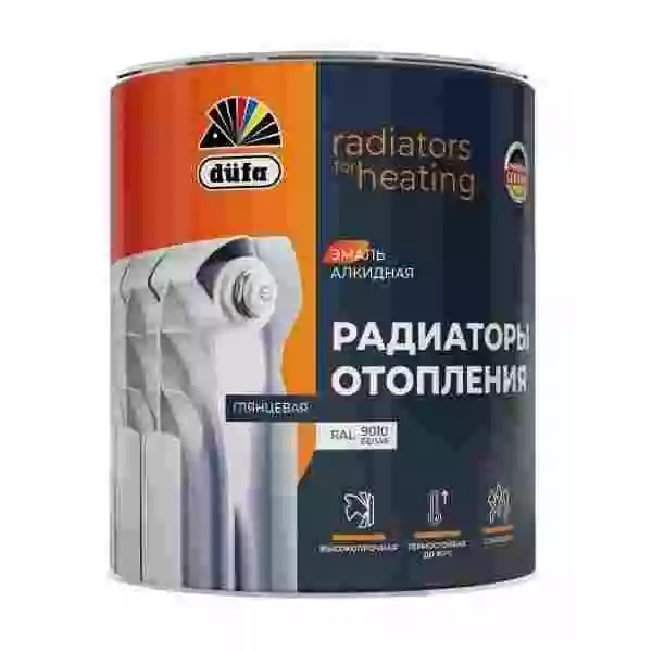 Dufa Эмаль для отопительных приборов алкидная, глянцевая RAL9010