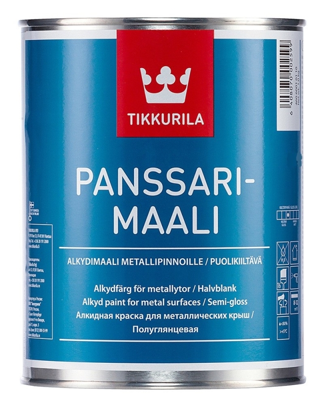 Tikkurila Panssarimaali Краска для металлических крыш, полуглянцевая