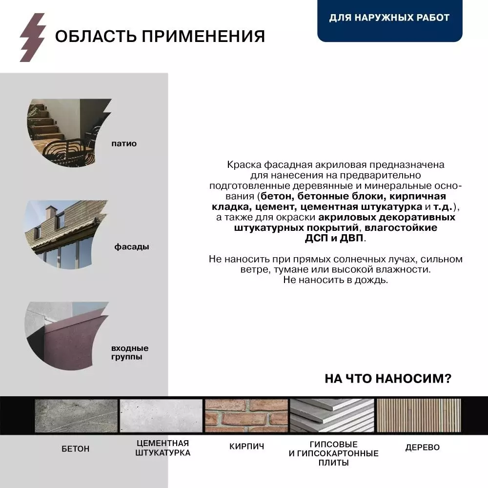 Olsta Краска Акриловая фасадная для минеральных и деревянных оснований