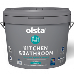 Olsta Kitchen&Bathroom Краска ультрастойкая водно-дисперсионная для кухонь и ванных