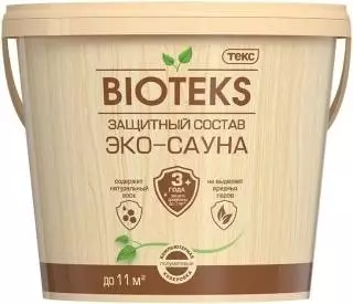 Текс Bioteks Эко-Сауна / Биотекс защитный состав с воском для бани и сауны