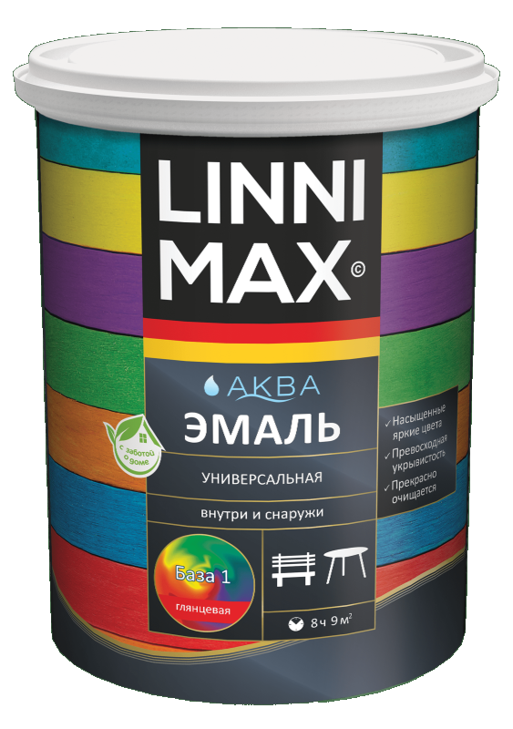 Linnimax Аква Эмаль универсальная для наружных и внутренних работ