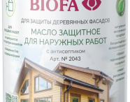 Biofa 2043 Масло защитное для наружных работ с антисептиком