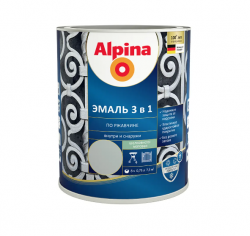 LINNIMAX (ALPINA) эмаль алкидно-уретановая по ржавчине 3 в 1 для внутренних и наружных работ