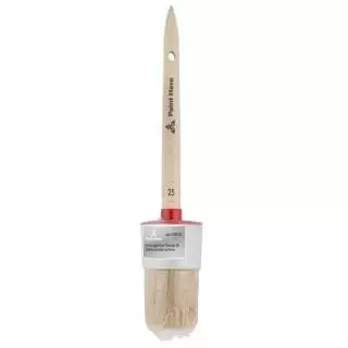 Paint Here Кисть 1050-25 круглая Профи натуральная щетина, деревянная ручка (25мм)