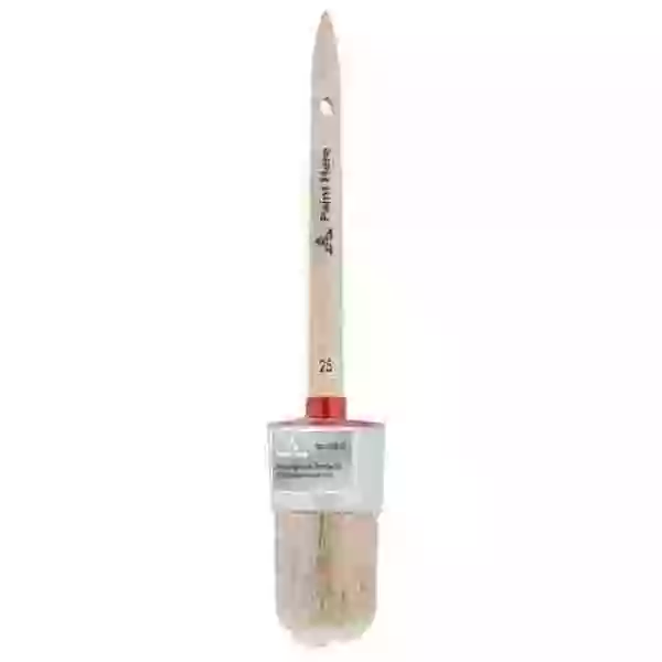 Paint Here Кисть 1050-25 круглая Профи натуральная щетина, деревянная ручка (25мм)