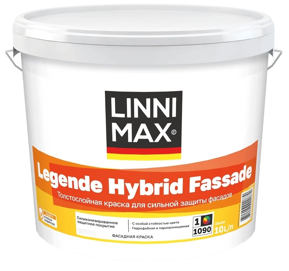 Linnimax Legende Hybrid Fassade Краска гибридная фасадная водоотталкивающая для наружных работ