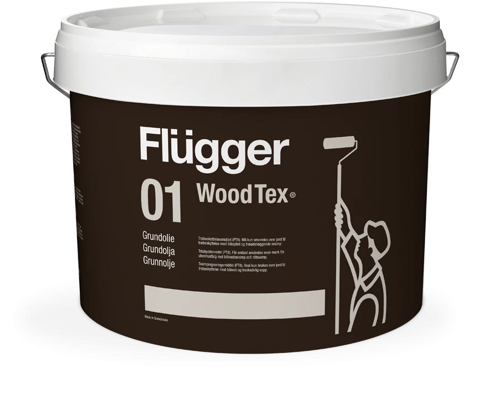 Flugger 01 Wood Tex Масло грунтовочное по дереву на водной основе бесцветное