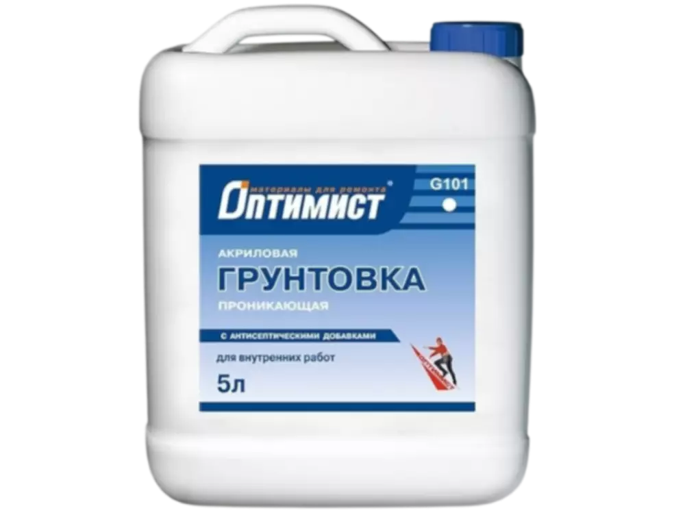 Оптимист G 101 грунтовка акриловая проникающая для внутренних работ